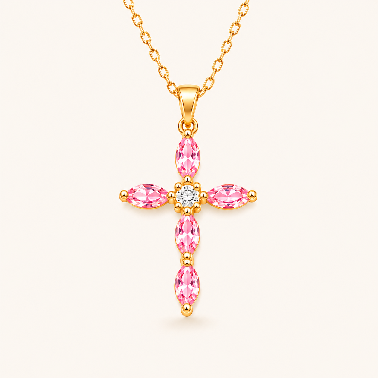 Colgante Cruz de Cristal