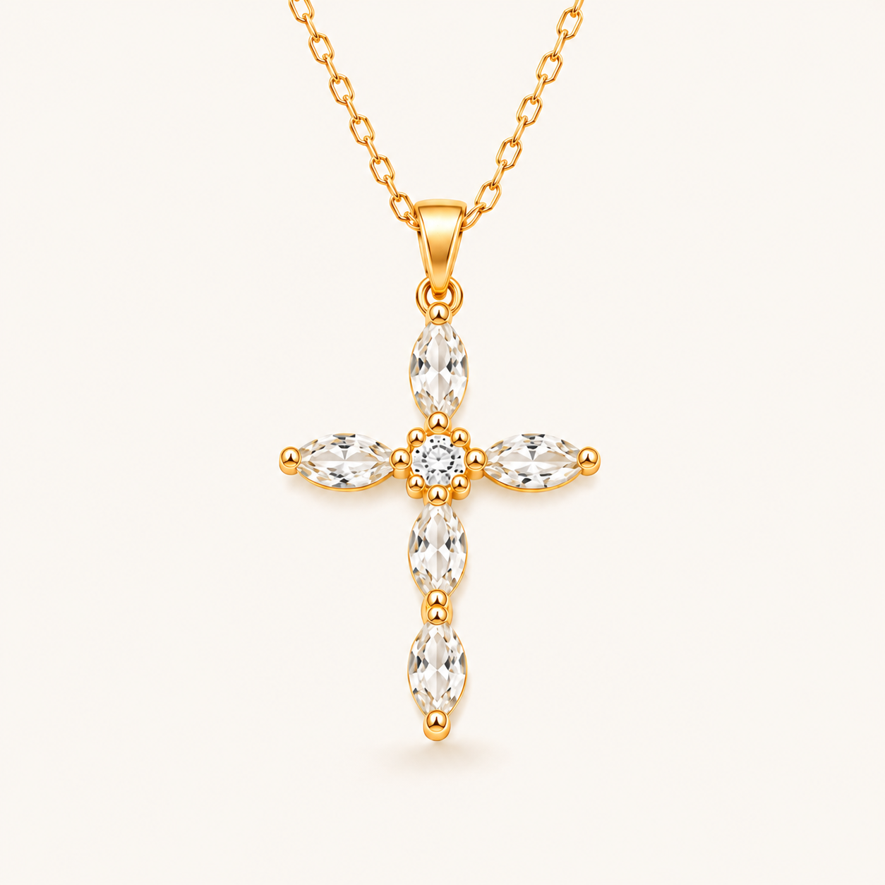 Colgante Cruz de Cristal